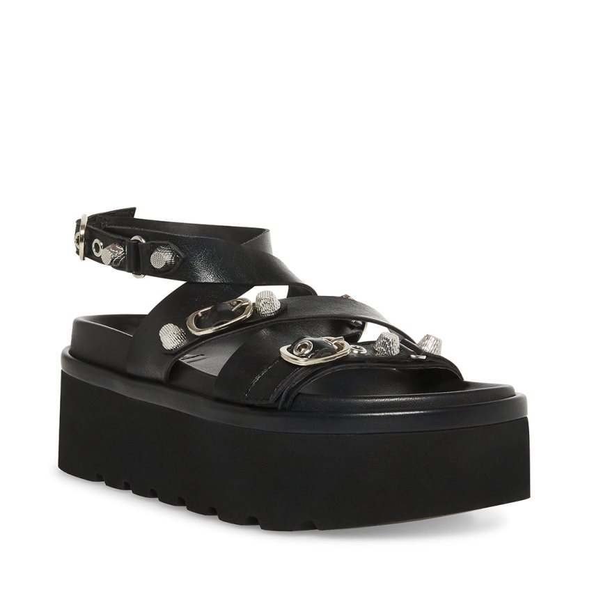 Sandalias de Plataforma Steve Madden Brant Mujer Negras | ES TXES61